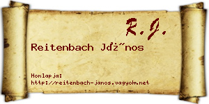 Reitenbach János névjegykártya